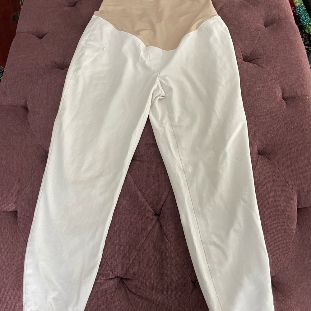 Loft maternity size 4 white jeans great condition